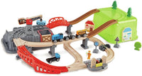 50pc Hape Wooden Railway Construction Kit Set Kids/Childrens Building Toy 3y+