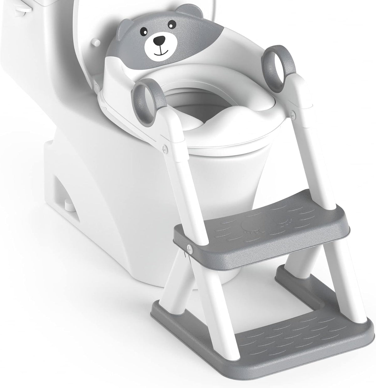 Rabb 1st Potty Training Seat, Upgrade Toddler Toilet Seat for Kids Boys Girls, 2 in 1 Potty Training Toilet, Splash Guard Anti-Slip Pad Step Stool