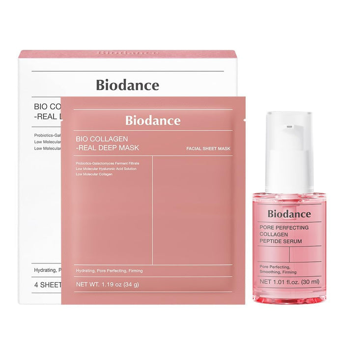 BIODANCE Collagen Duo: Bio Collagen Real Deep Mask & Pore Perfecting Peptide Serum