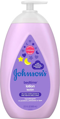 Johnson's Bedtime Baby Lotion with NaturalCalm Essences, Hypoallergenic & Paraben Free, 27.1 fl. oz