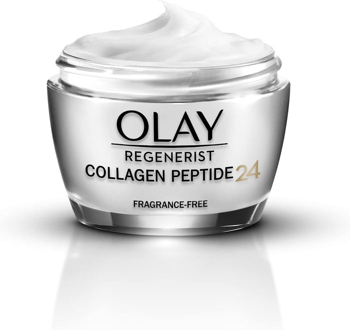 Olay Collagen Peptide 24 Day Cream (50 g) with Collagen Peptides and Vitamin B3, Women's Face Cream, Strong, Moisturising for Radiant Skin, Perfume Free