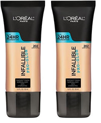 L’Oréal Paris Infallible Pro-Glow Foundation, Creamy Natural, 1 fl. oz. (Pack of 2)
