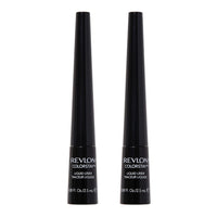 Revlon Liquid Eyeliner, ColorStay Eye Makeup, Smudgeproof, Longwearing with Ultra-Fine Tip, 251 Blackest Black (Pack of 2)