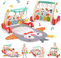 CUTE STONE Baby Gym Play Mat & Baby Learning Walker