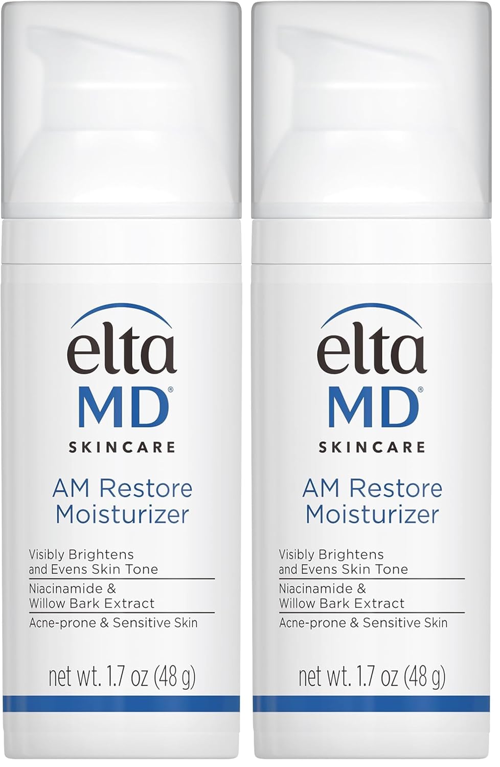 EltaMD AM Restore Face Moisturizer for Women and Men, Light Moisturizer Face Cream, Made with Niacinamide and Hyaluronic Acid, 1.7 oz Pump