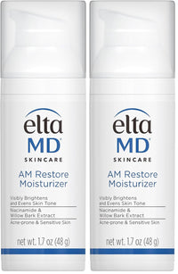 EltaMD AM Restore Face Moisturizer for Women and Men, Light Moisturizer Face Cream, Made with Niacinamide and Hyaluronic Acid, 1.7 oz Pump