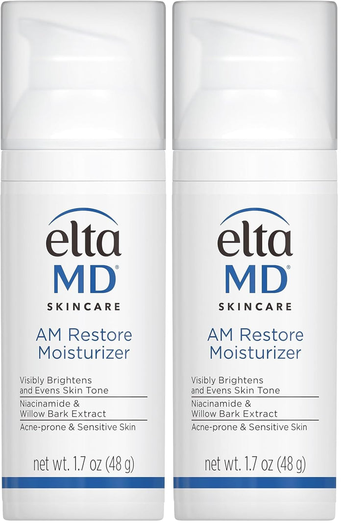 EltaMD AM Restore Face Moisturizer for Women and Men, Light Moisturizer Face Cream, Made with Niacinamide and Hyaluronic Acid, 1.7 oz Pump