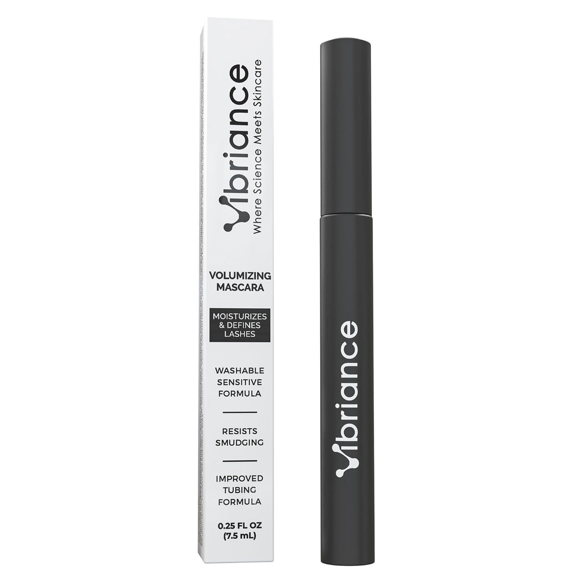 Vibriance Volumizing Tubing Mascara, Soft Black - Hypoallergenic, USA Made - Moisturizing, Lifting, Long-Lasting - Special Tube Formula for 50+