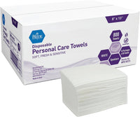 Medpride Disposable Dry Washcloths for baby wipes and incontinence care 16 packs of 50 - 800 count 8 x 13 Half Fold