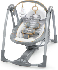 Ingenuity Boutique Collection Swing 'n Go Portable Swing - Bella Teddy, Grey