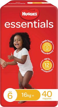 Huggies Essentials Nappies Size 6 (16+kg) 40 Count