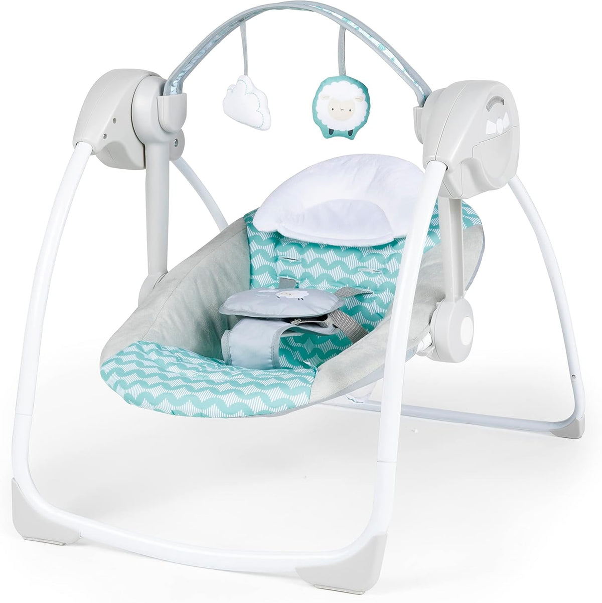 Ingenuity Ity by Swingity Swing Easy-Fold Portable Baby Swing, 0-9 Months Up to 20 lbs (Goji)