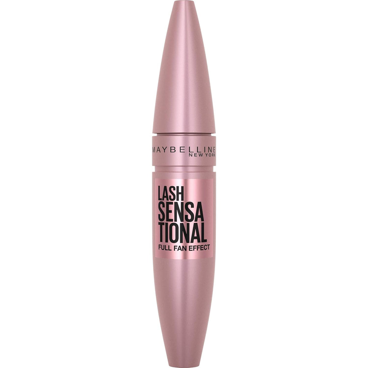 Maybelline Lash Sensational Washable Mascara, Lengthening and Volumizing for a Full Fan Effect, Blackest Black, 1 Count