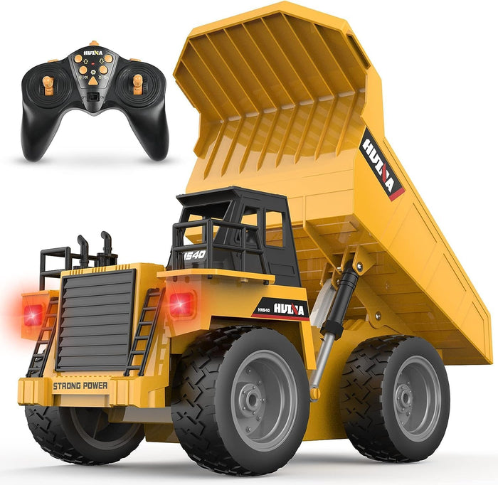 Remote Control Dump Truck Toy,2 Rechargeable Batteries RC Trucks 9 Channel 4WD