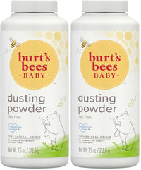 Burt's Bees Baby Dusting Powder, Talc Free and Hypoallergenic for Safe and Gentle Comfort, 100% Natural Origin, Pediatrician Tested, 7.5 Oz (Pack of 2)