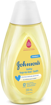 Johnson's Top-To-Toe Gentle Newborn Cleansing Tear-Free Mild Baby Bath 200mL