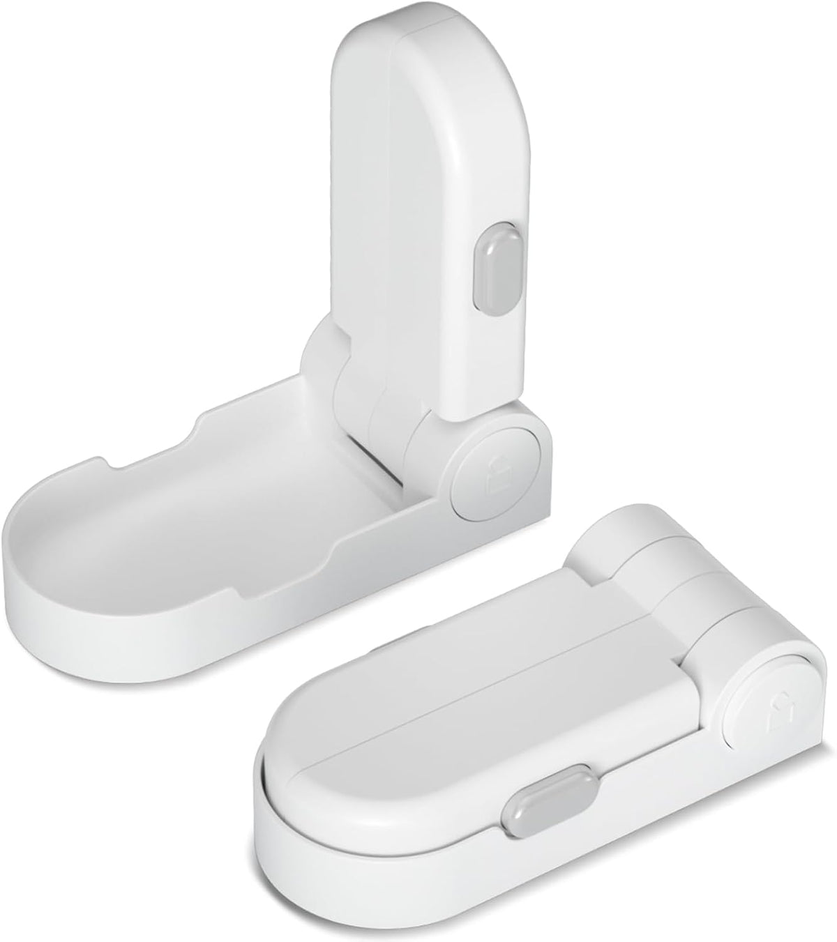 REDTRON Door Level Lock (Upgraded), 2 Pack Baby Door Safety Locks with 3M Adhesive, Childproof Door Handle Lock for Bedroom, Bathroom, Kitchen, Easy to Install, No Tools Required (White)