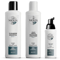 Nioxin System 2 Kit for Natural Hair with Progressed & Advanced Thinning Hair, 3 Piece Kit