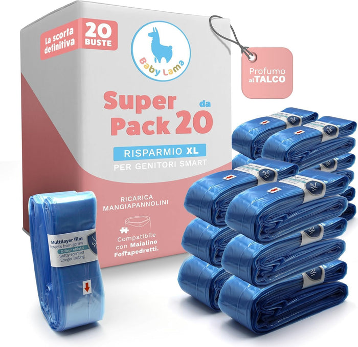 Refill Film for Nappy Bin Refill Cassettes Compatible with Angelcare,Pack of 20