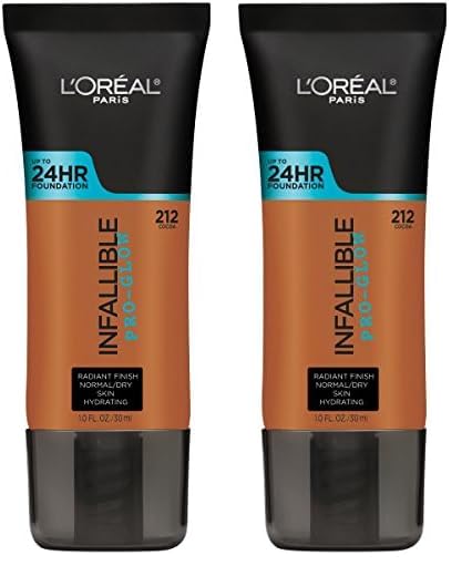 L'Oréal Paris Infallible Pro-Glow Foundation, Cocoa, 1 fl; oz. (Pack of 2)