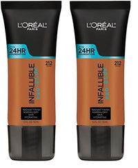 L'Oréal Paris Infallible Pro-Glow Foundation, Cocoa, 1 fl; oz. (Pack of 2)