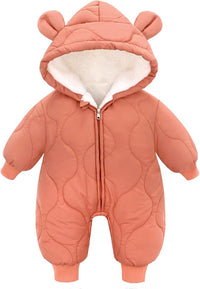 famuka Baby Boys Girls Hooded Onesie Snowsuit Thick and Warm Winter Outerwear Romper