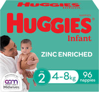 Huggies Infant Nappies Size 2 (4-8kg) 96 Count