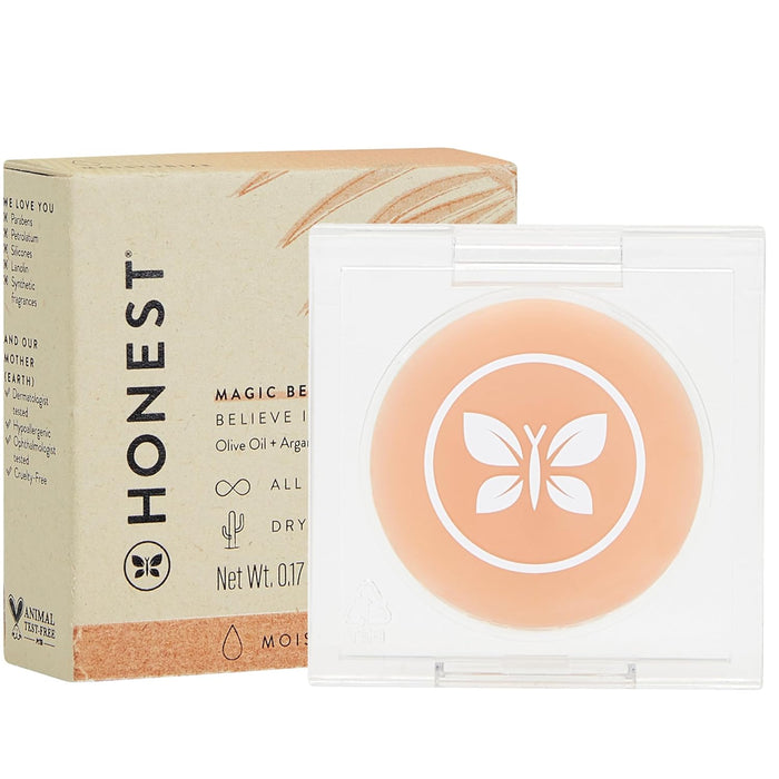 Honest Beauty Multitasking Beauty Balm for All Skin Types | Soothes, Softens, + Creates Dewy Glow | Shea Butter, Organic Fruit + Botanical Oils | EWG Verified + Cruelty Free | 0.17 oz