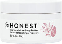 The Honest Company More Moisture Body Butter | Moisturizing Cream for Dry Skin | Vegan + Hypoallergenic | Shea Butter + Nourishing Oils | 5 oz