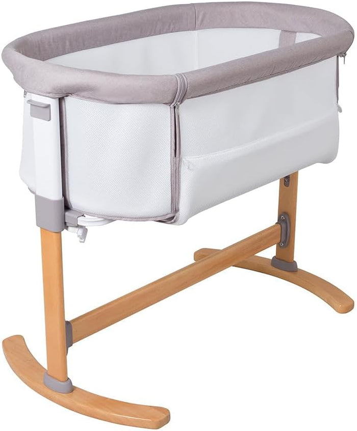 Childcare Easy to Attach and Remove Osmo Breathable Bedside Sleeper Bassinet - Beech