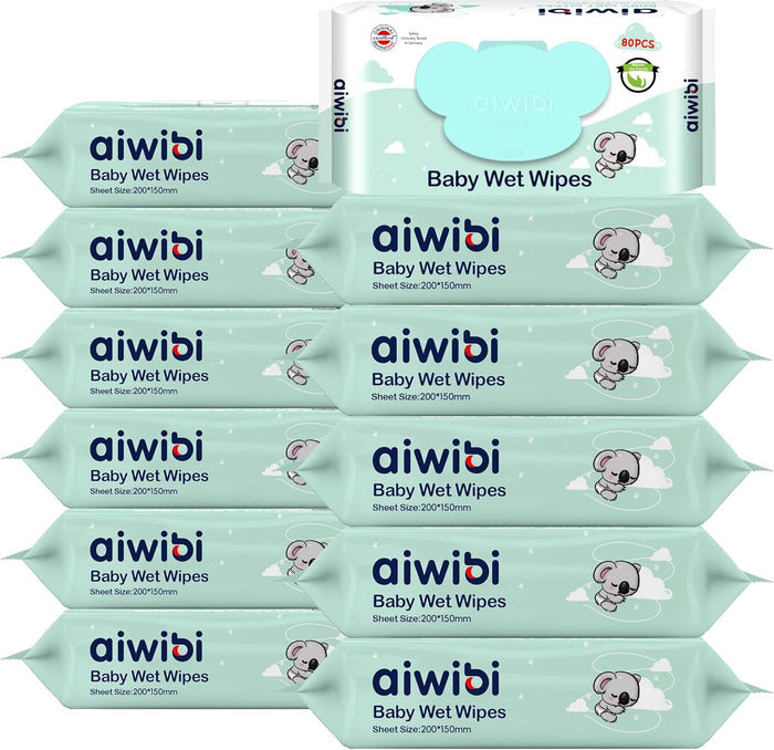 Baby Wipes Sensitive Skin Wet Wipes, 99% Purified Water, Aloe, Natural Tea Tree Oil (960 Count))