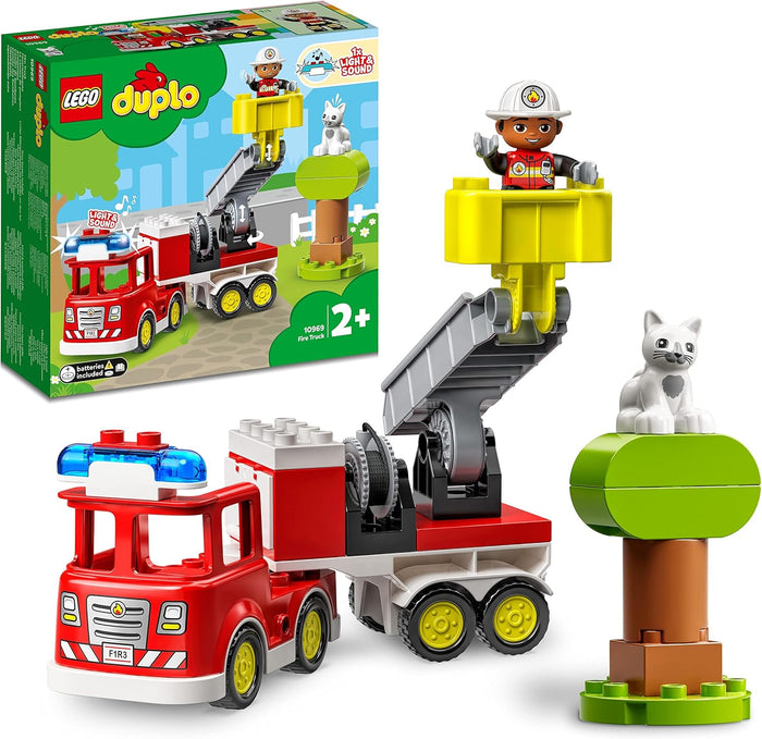 LEGO DUPLO Rescue Fire Engine 10969 Building Toy Set and BIC Kids