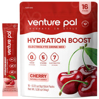 Venture Pal Sugar Free Electrolyte Powder Packets | Non-GMO | Certified Vegan | 16 Sticks