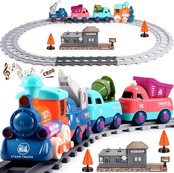 Train Set for Toddlers, Vingtank Kids Toy Trains & Train Sets for 3 4 5 6