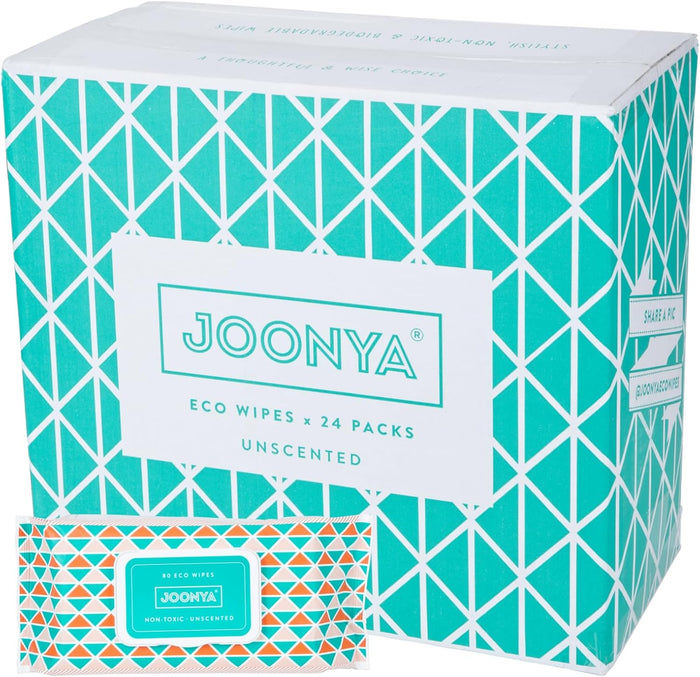 Joonya Baby Wipes - Non-Toxic, Biodegradable Baby Wipes for Calm, Healthy Skin - Fragrance Free Baby Wipes - Bulk Baby Wipes - 24 Packs of 80 Nappy Wipes (1920)