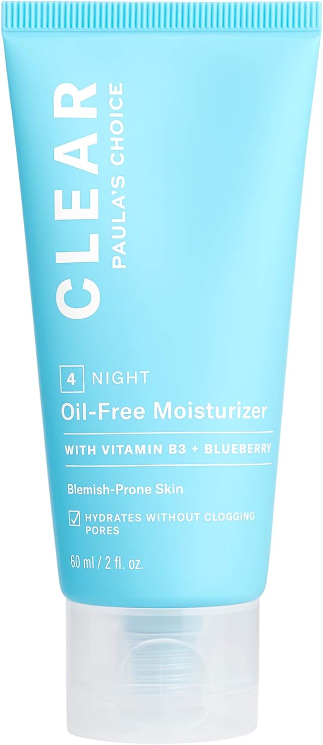 Paula's Choice CLEAR Oil-Free Moisturizer, Lightweight Face Moisturiser for Blemish-Prone Skin, Pore-Minimising Niacinamide, Soothing Antioxidants, Ceramides to Calm Redness