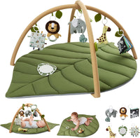 Blissful Diary Baby Play Gym & Activity Mat, Oversize Leaf Shaped Baby