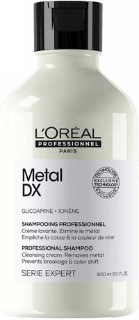L'Oréal Professionnel Hair Shampoo for Coloured and Damaged Hair, Long-Lasting Colours & Shine, Series Expert, Metal DX Shampoo, 300 m