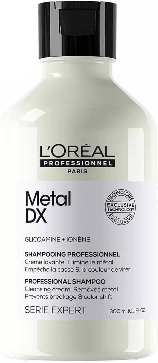 L'Oréal Professionnel Hair Shampoo for Coloured and Damaged Hair, Long-Lasting Colours & Shine, Series Expert, Metal DX Shampoo, 300 m