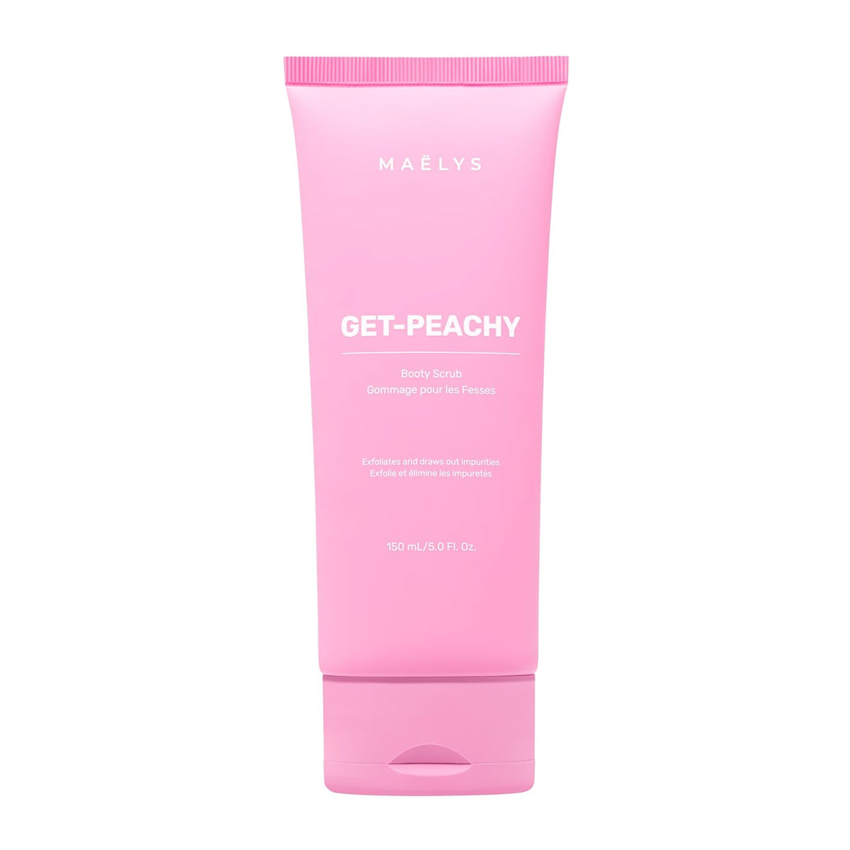 MAËLYS Cosmetics GET-PEACHY Bum Scrub - Smoothening, Brightening Bikini Bum Exfoliator for Bumps and Dark Spots - Helps Reduce the Look of Cellulite