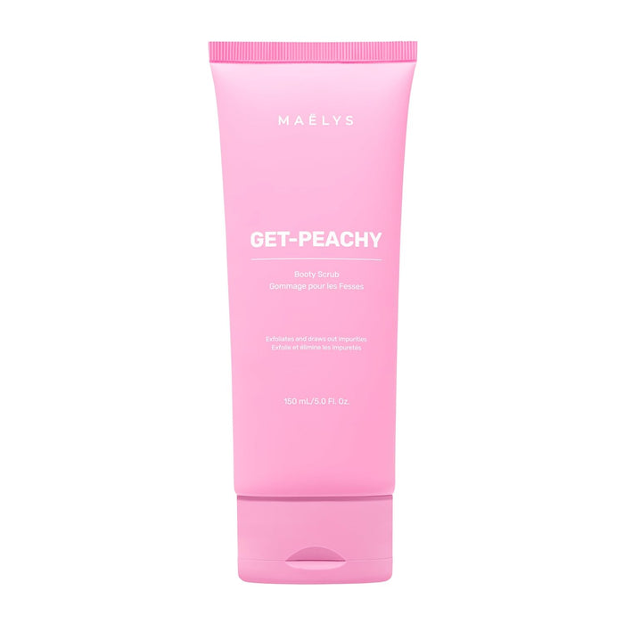 MAËLYS Cosmetics GET-PEACHY Bum Scrub - Smoothening, Brightening Bikini Bum Exfoliator for Bumps and Dark Spots - Helps Reduce the Look of Cellulite
