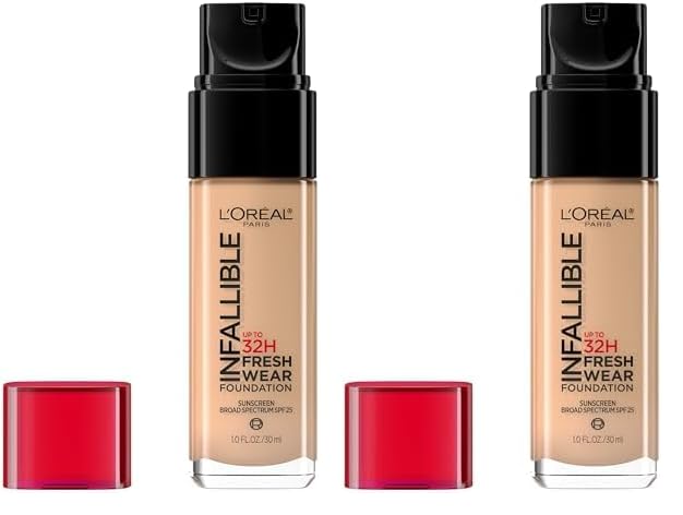 L’Oréal Paris Makeup Infallible Up to 24 Hour Fresh Wear Foundation, Golden Beige, 1 fl; Ounce (Pack of 2)