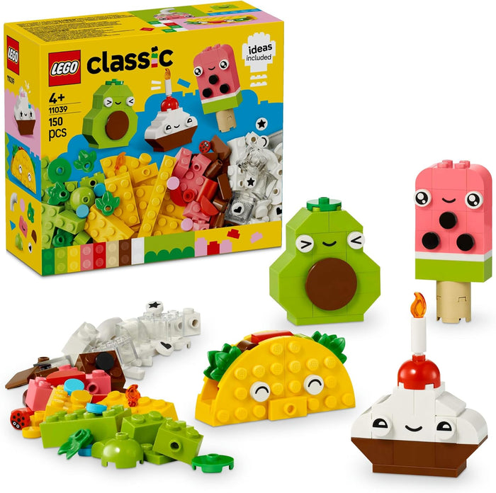 LEGO Classic Creative Food Friends Building Blocks Set, Kids Construction Toy for 4+ Year Old Boys and Girls, incl. Assorted Bricks to Build a Cupcake, Ice Cream & More, Kitchen Food Playset 11039