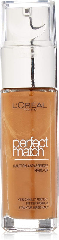 L'Oréal Paris Perfect Match Foundation, Liquid Make-Up, Opaque and Moisturising for a Natural Complexion - 8N Cappuccino (30 ml)