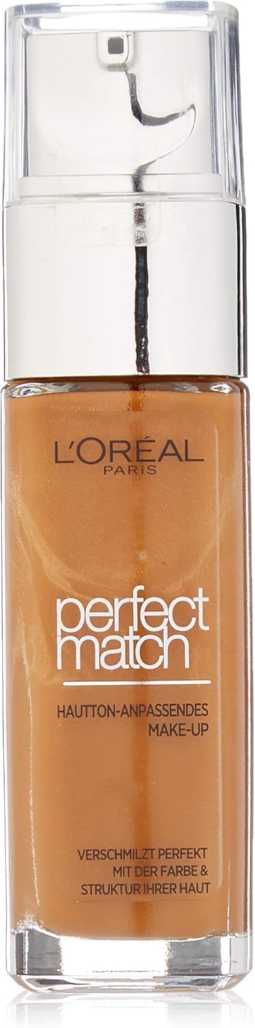 L'Oréal Paris Perfect Match Foundation, Liquid Make-Up, Opaque and Moisturising for a Natural Complexion - 8N Cappuccino (30 ml)