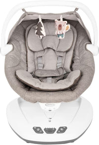 Graco Move with Me Soother with 5 swaying speeds, music, 2 recline positions, 2 vibration settings and folds up for storage. Suitable from birth to approx. 6 months (0-9kgs), Little Adventures