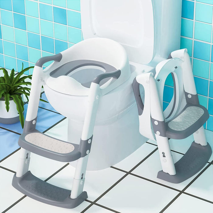 Potty Training Seat Potty Training seat Come with Soft Seat, 5 Adjustable Height (Grey)