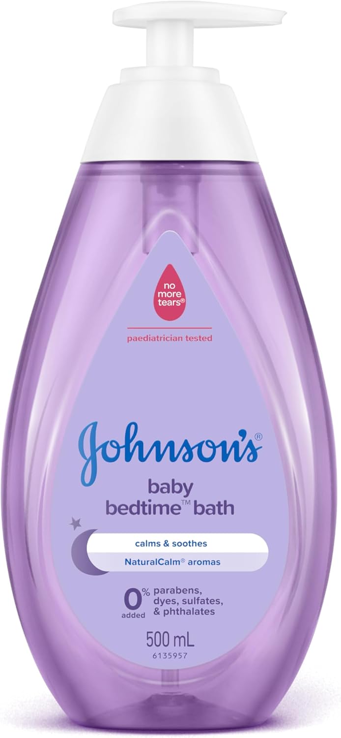 Johnson's Baby Bedtime Gentle Calming Jasmine & Lily Scented Tear-Free Baby Bath 500mL