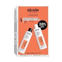 Nioxin Duo Kit | System 4 Scalp + Hair Thickening Shampoo & Conditioner, 10.1 Fl Oz Each | For Colored, Dry, & Damaged Hair with Progressed Thinning