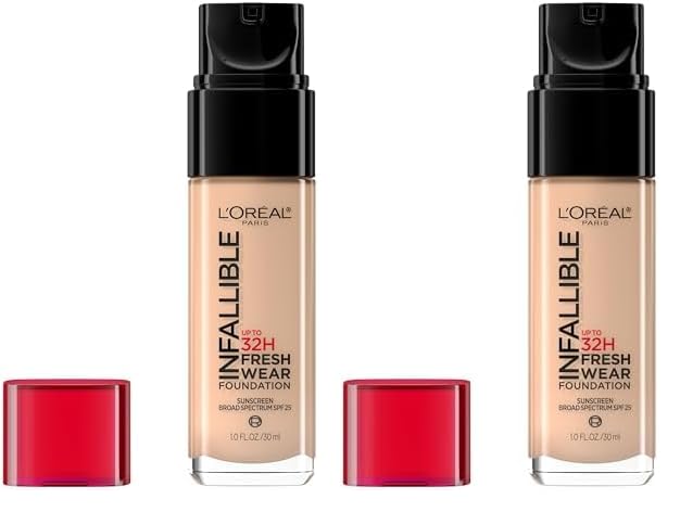 L’Oréal Paris Makeup Infallible Up to 24 Hour Fresh Wear Foundation, Rose Vanilla, 1 fl; Ounce (Pack of 2)